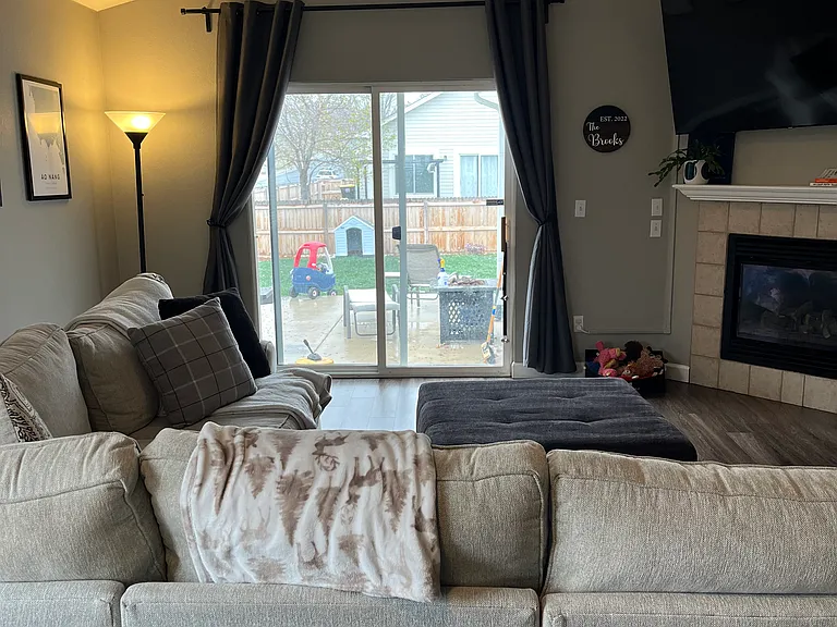 Living room and patio