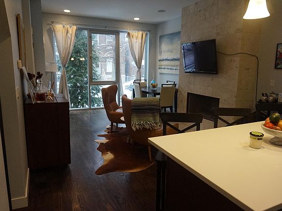 Upstairs sitting room and kitchen