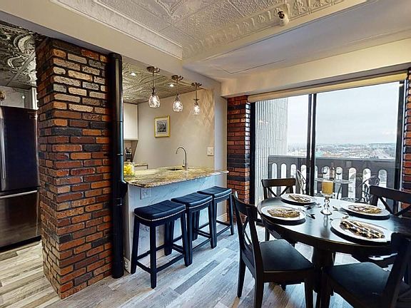 Kitchen, Dining, Balcony