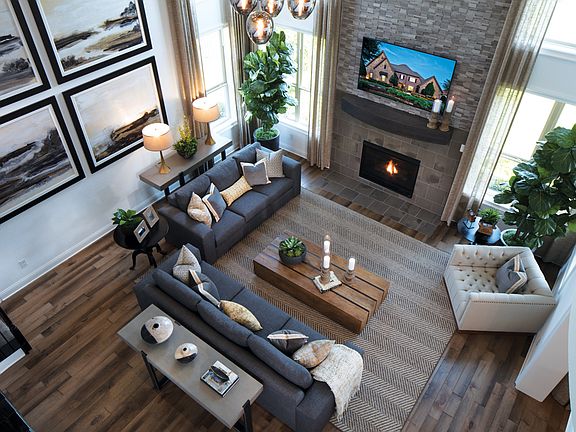 View from game room to great room