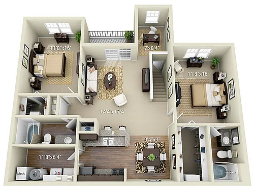 Floor plan B1S (Split)