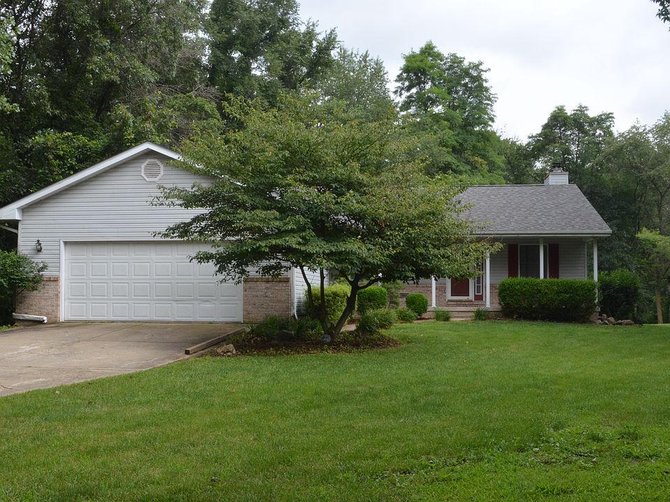 House sets back from road 