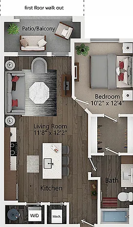 A2 | One Bedroom Floor Plan A2 | One Bedroom Floor Plan