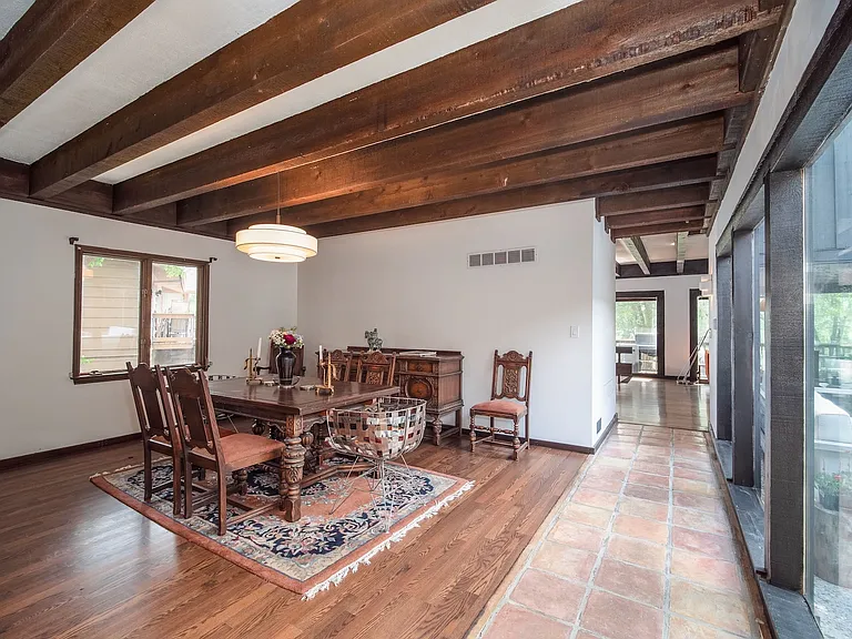 Dining room overlooking atrium