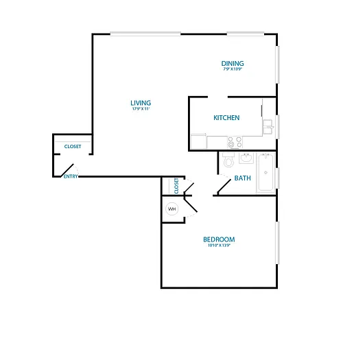 Floor plan One Bedroom A