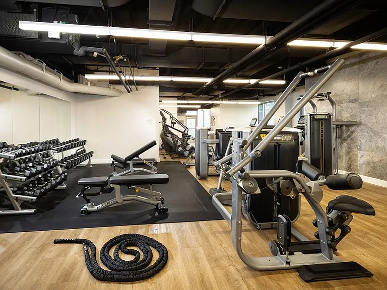 State-of-the-art fitness center with strength equipment