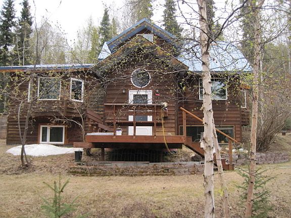 Front view w/deck, gardens