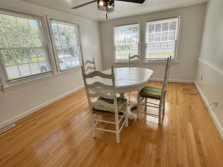 Gleaming Hard Wood Floor in the Dining Room/Office