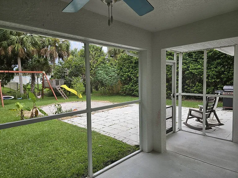 Patio and backyard