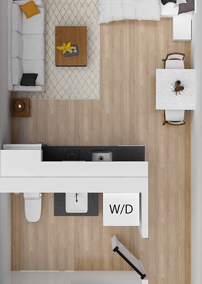 Allegro 2 - 388 square foot studio apartment Allegro 2 - 388 square foot studio apartment