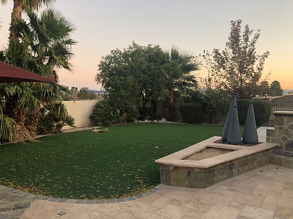 Backyard grass area