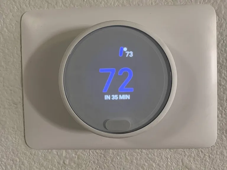 Nest smart thermostat in the Bungalow makes it easy to control your environment.
