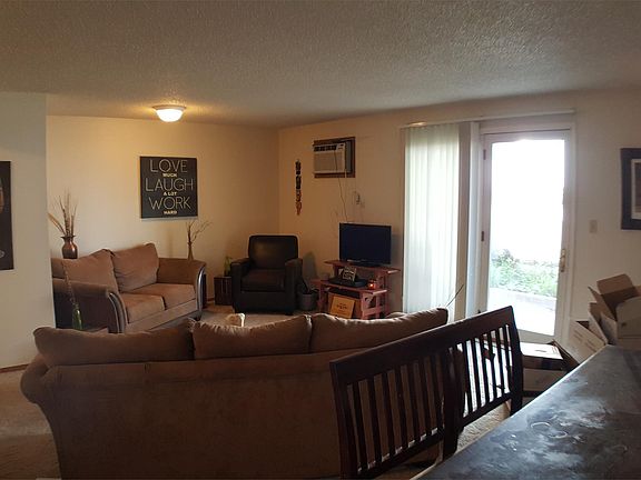 Living room with garden plot just outside