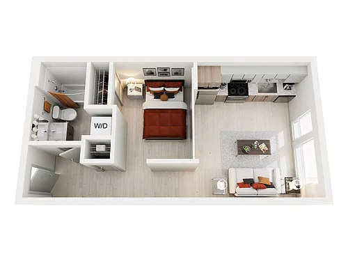 Floor plan 1x1 Urban D