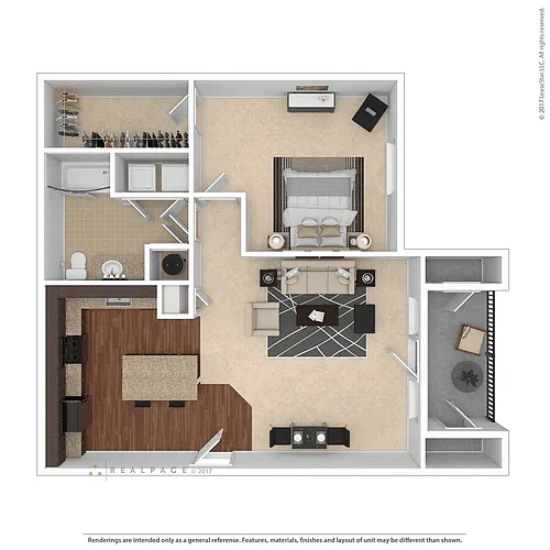 Floor plan 1 Bedroom Plus