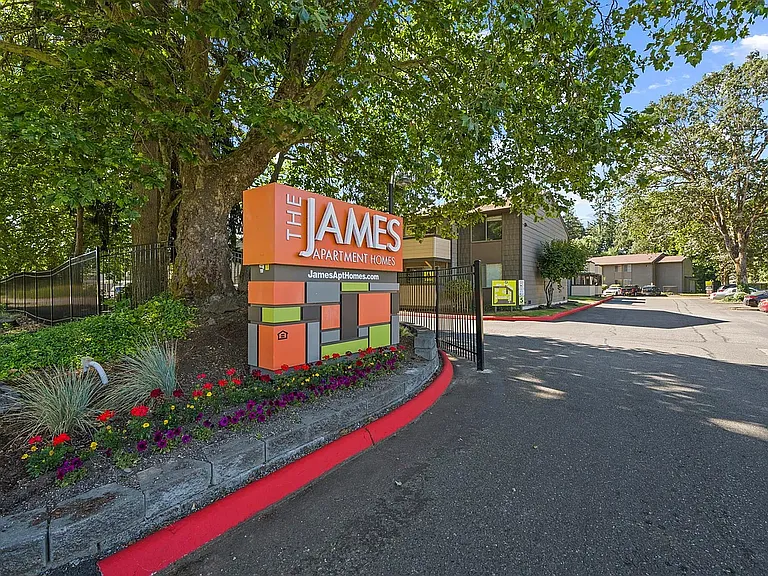 Entrance with ample parking residents and guests