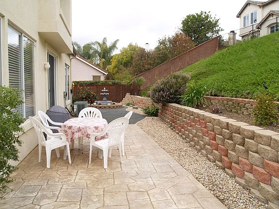Landscaped backyard
