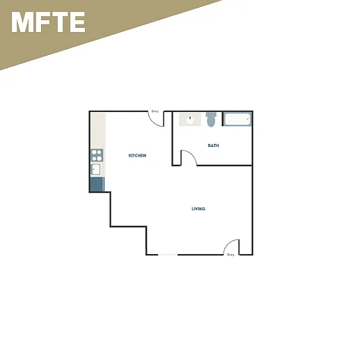 Floor plan Studio A13 - Affordable