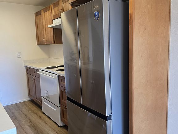 Kitchen new dishwasher and french-door bottom refrigerator