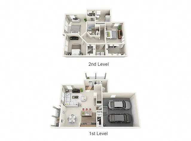 Floor plan The Huntington Townhome with Garage