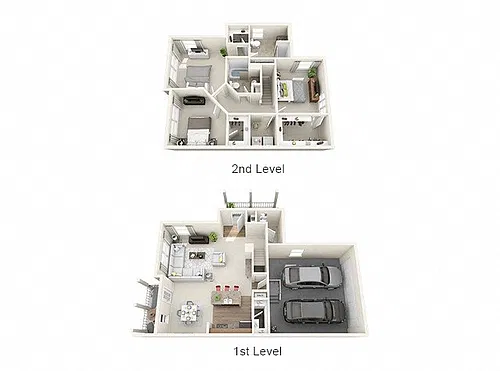 Floor plan The Huntington Townhome with Garage