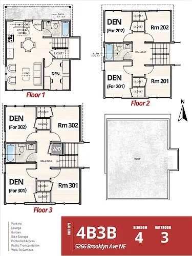 Floor plan 5266 Brooklyn Ave NE
