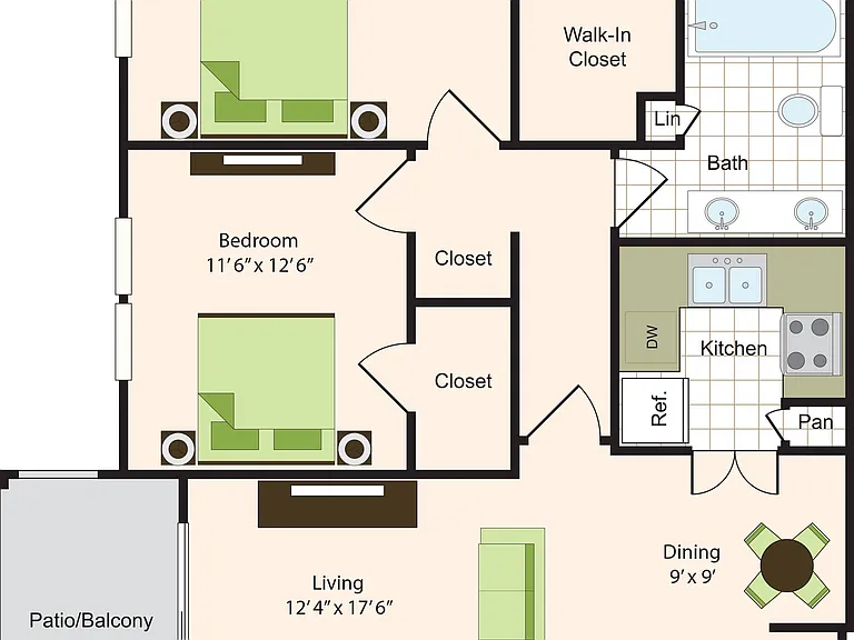 C1 | 2x2 | 1050 sq ft C1 | 2x2 | 1050 sq ft