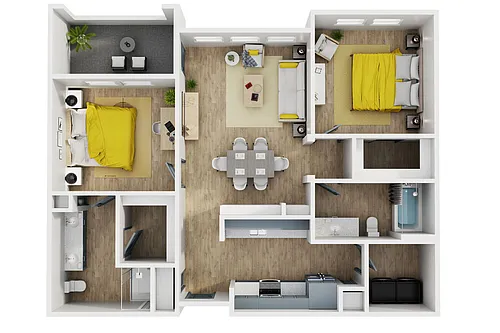 Floor plan B2A 80%