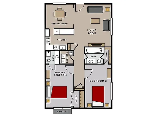 Floor plan 2 bedroom