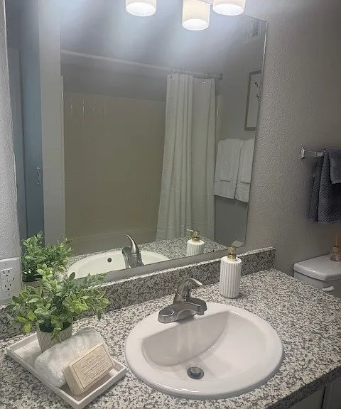 Renovated unit 1 bedroom model bathroom