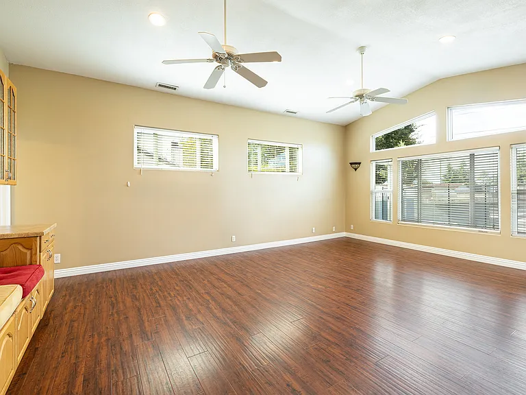 Large family room with access to rear yard