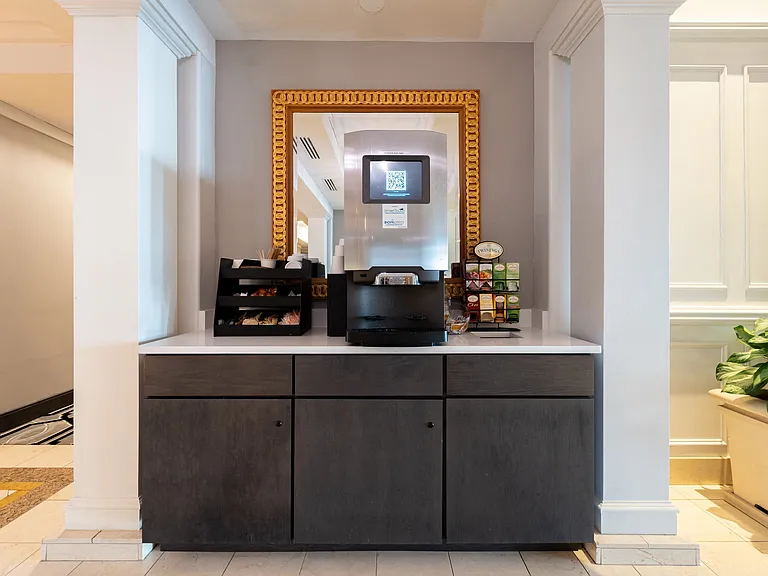 Lobby with coffee station