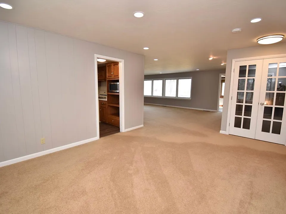 View coming into large living room.