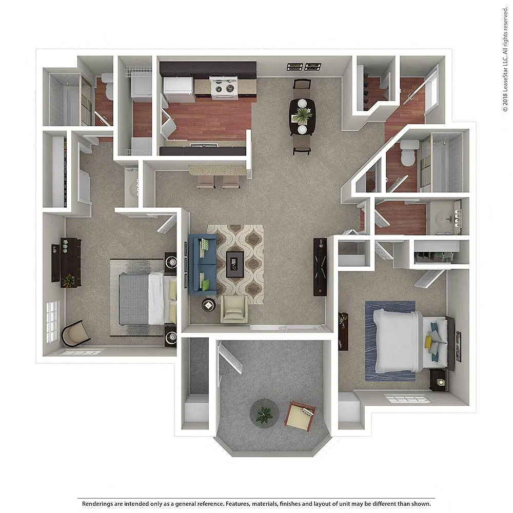 Floor plan 2 Bedroom/ 2 Bath