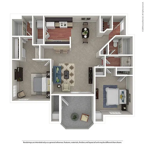 Floor plan 2 Bedroom/ 2 Bath