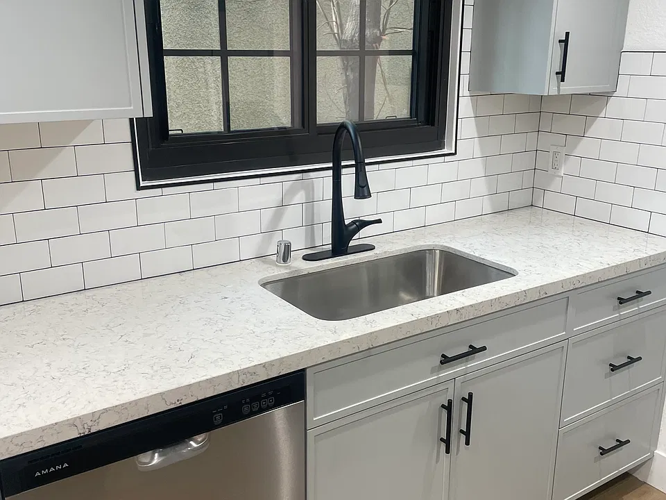 Kitchen sink and new dishwasher