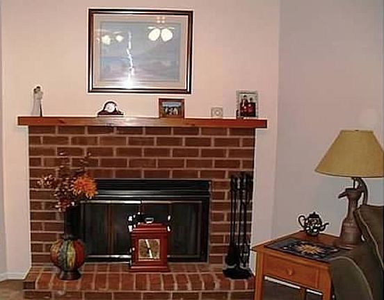 Real fireplace