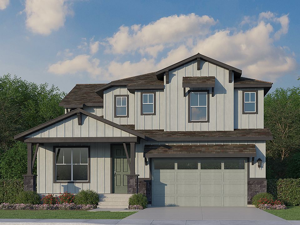 Plan C407 Elevation C with Manufactured Stone - SH