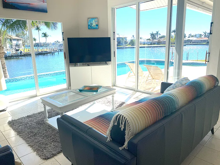 Splendid water views from the living room