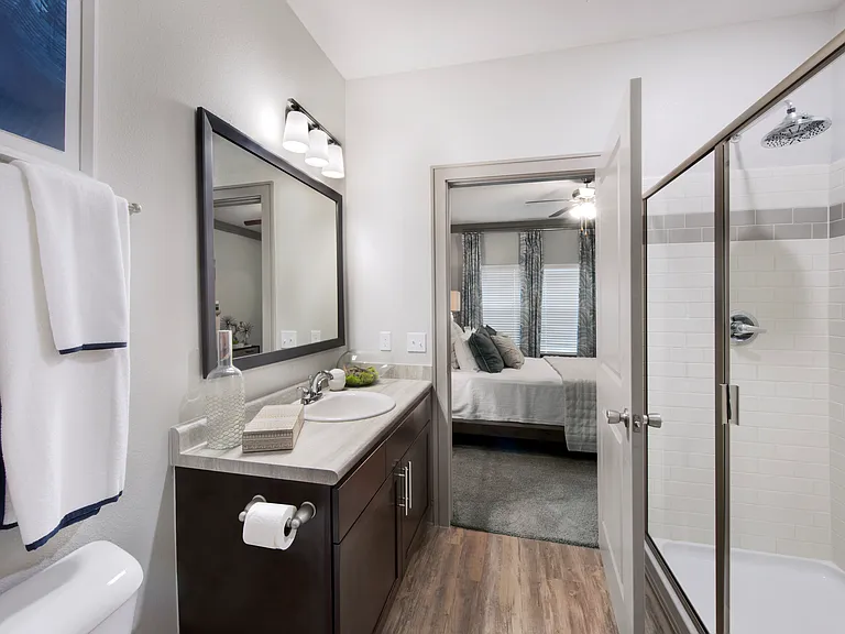Bright, clean bathrooms made for daily ease