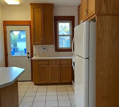 Kitchen and back door.