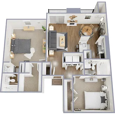Floor plan 2 Bedroom 2 Bathroom