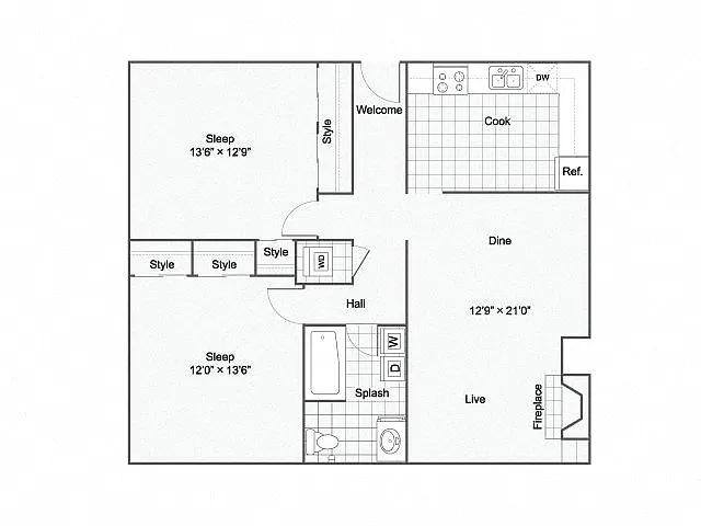 Floor plan Riverwood Renovated