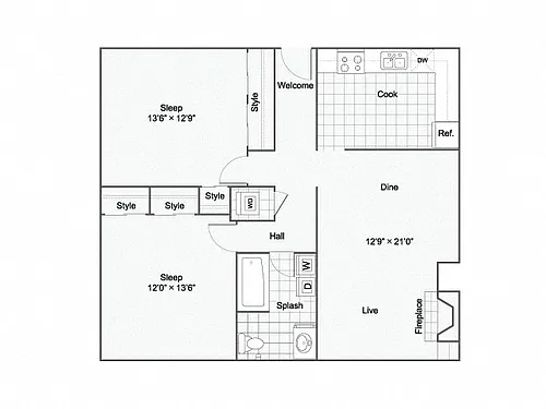 Floor plan Riverwood Renovated