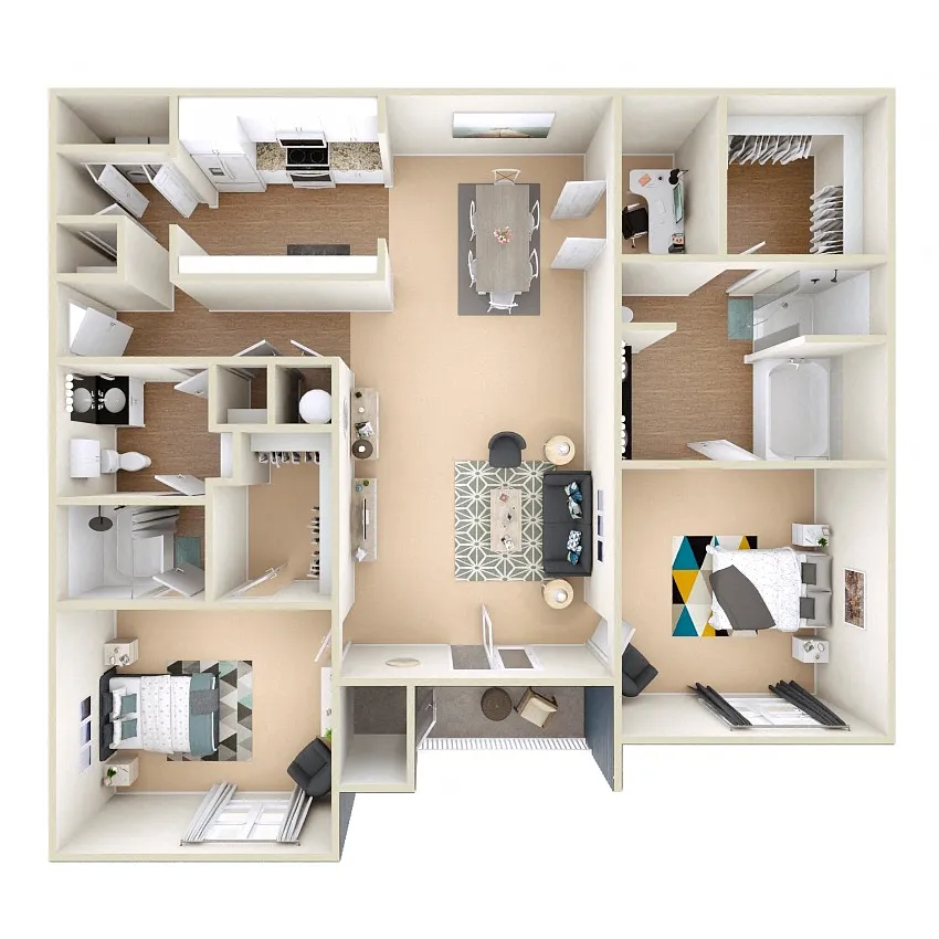 Floor plan 2 Bedroom Deluxe