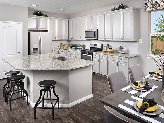 Plan 2646 Kitchen as modeled at Katy Manor Trails