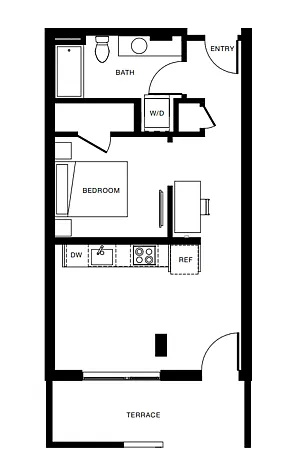 Floor plan Urban 1 Bedroom U3