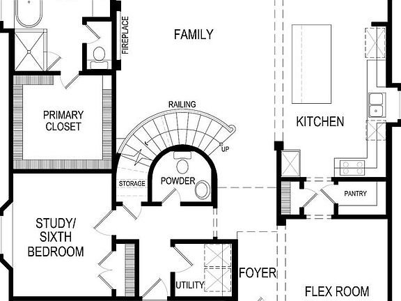 Princeton 2F-EW First Floor Plan