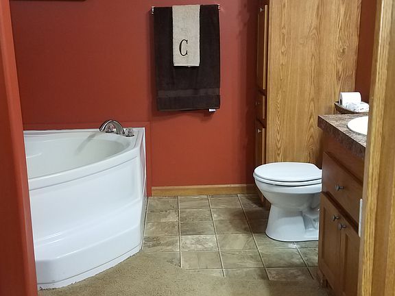 Master bath w garden tub & shower