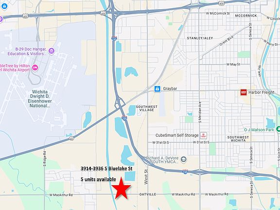 Location map, Bluelake Street is too new for google maps